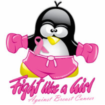 Breast Cancer Fighting Penguin Photo Cutout