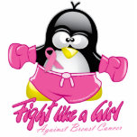 Breast Cancer Fighting Penguin Photo Cutout
