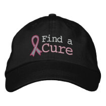 Breast Cancer Find a Cure Embroidered Baseball Cap
