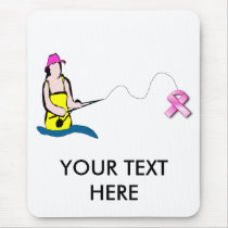 BREAST CANCER Fishing Mousepad