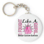 Breast Cancer Fought Like A Girl 8 Key Chain