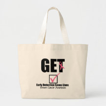 Breast Cancer Get Checked v2 Canvas Bags