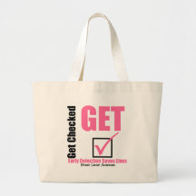 Breast Cancer Get Checked v3 Canvas Bag