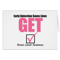 Breast Cancer Get Checked v4 cards by giftsforawareness Breast Cancer Get Checked v4 cards