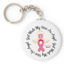 Breast Cancer God Made My Hero An Angel Keychains