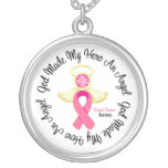 Breast Cancer God Made My Hero An Angel necklaces