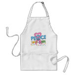 Breast Cancer Groovy Peace Love Cure aprons