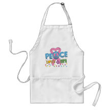 Breast Cancer Groovy Peace Love Cure Aprons