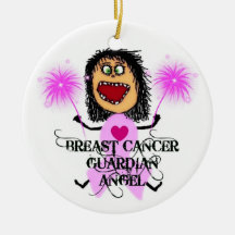 Breast Cancer Guardian Angel Christmas Ornament