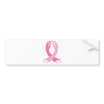 Breast Cancer Hands Ribbon Bumper Stickers