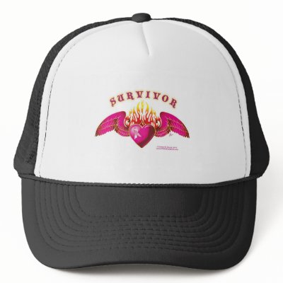 Breast Cancer Hats on Breast Cancer Heart And Flame Hat From Zazzle Com
