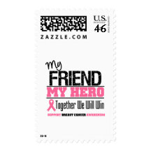 Breast Cancer Hero (Friend) Postage Stamps