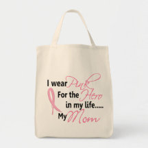 Breast Cancer HERO IN MY LIFE, MY MOM 1 Canvas Bags