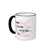 Breast Cancer HERO IN MY LIFE, MY MOM 1 Coffee Mugs