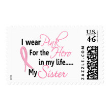 Breast Cancer HERO IN MY LIFE, MY SISTER 1 Postage Stamp