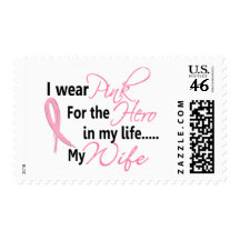 Breast Cancer HERO IN MY LIFE, MY WIFE 1 Stamps