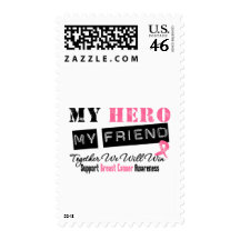 Breast Cancer HERO My Friend Postage Stamps
