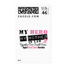 Breast Cancer HERO My Mother-in-Law Postage Stamps