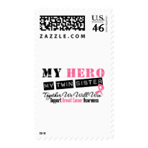 Breast Cancer HERO My Twin Sister Stamps