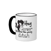 Breast Cancer Hey You Picked The Wrong Bitch Mugs