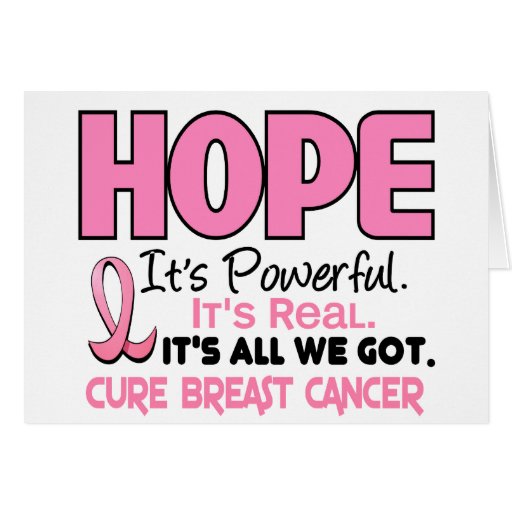 Breast Cancer HOPE 1 Greeting Card | Zazzle