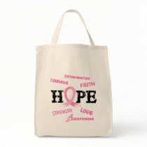 Breast Cancer HOPE 7.1 Canvas Bags