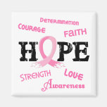 Breast Cancer HOPE 7.1 Fridge Magnet