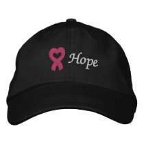 Breast Cancer Hope Embroidered Baseball Cap