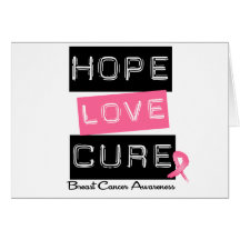 Breast Cancer Hope Love Cure Card