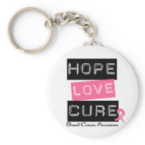 Breast Cancer Hope Love Cure Key Chain