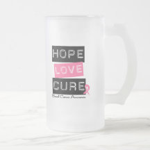 Breast Cancer Hope Love Cure Mug