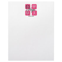 Breast Cancer Hope Love Inspire Awareness letterhead by cancerapparel Breast Cancer Hope Love Inspire Awareness letterhead