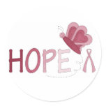Breast cancer " HOPE" stickers