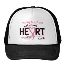 Breast Cancer I Miss My Best Friend Mesh Hats