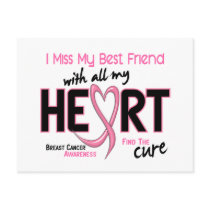 Breast Cancer I Miss My Best Friend Post Cards