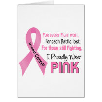 Breast Cancer I Proudly Wear Pink 1 Greeting Cards