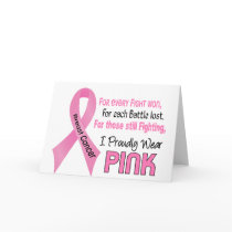 Breast Cancer I Proudly Wear Pink 1 Greeting Cards