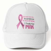 Breast Cancer I Proudly Wear Pink 1 Mesh Hats