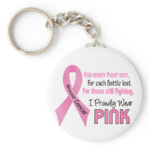 Breast Cancer I Proudly Wear Pink 1 Keychains