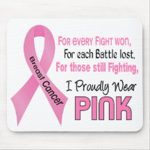 Breast Cancer I Proudly Wear Pink 1 Mouse Pads