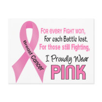 Breast Cancer I Proudly Wear Pink 1 Postcard