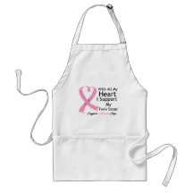 Breast Cancer I Support My Twin Sister Aprons