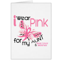Breast Cancer I WEAR PINK FOR MY AUNT 45 Cards