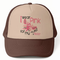 Breast Cancer I WEAR PINK FOR MY AUNT 45 Trucker Hats