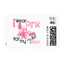 Breast Cancer I WEAR PINK FOR MY AUNT 45 Postage Stamps
