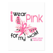 Breast Cancer I WEAR PINK FOR MY MOM 45 Postcards