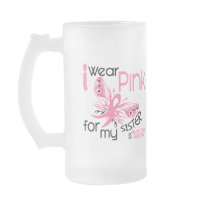 Breast Cancer I WEAR PINK FOR MY SISTER 45 Coffee Mugs