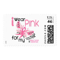 Breast Cancer I WEAR PINK FOR MY SISTER 45 Postage Stamps