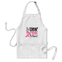 Breast Cancer I Wear Pink Ribbon For My Aunt Aprons