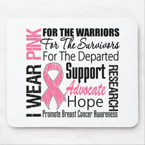 Breast Cancer I Wear Pink Ribbon TRIBUTE Mouse Pad
